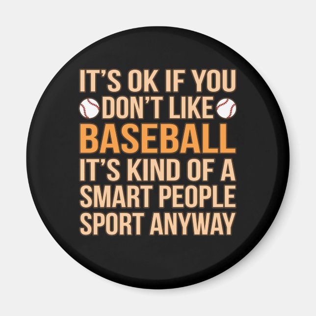 Baseball Smart People Sport Player Lover Coach Gra Magnet (Vorne)