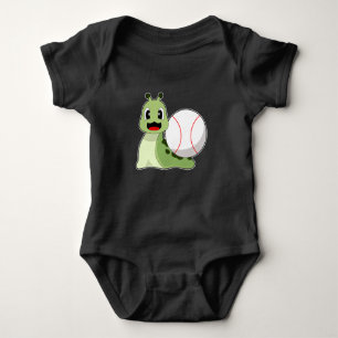 Baseball-Snail Baby Strampler