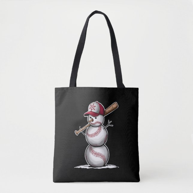 Baseball Snowman Balls Schnee Weihnachten Weihnach (Vorderseite)