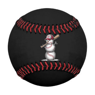 Baseball Snowman Balls Schnee Weihnachten Weihnach