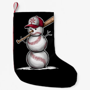 Baseball Snowman Balls Schnee Weihnachten Weihnach Kleiner Weihnachtsstrumpf