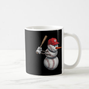 Baseball Snowman Schnee Weihnachten Weihnachten We Kaffeetasse