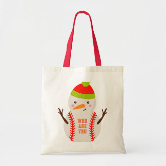 Baseball Snowman Tote Bag Tragetasche