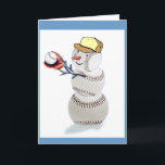 Baseball Snowman Weihnachten<br><div class="desc">Niedlicher Baseballschneemann ist für die Ferien bereit. Spaß Weihnachtsartikel und Geschenkideen für den Baseballliebhaber auf Ihrer Einkaufsliste.</div>