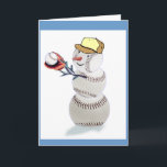 Baseball Snowman Weihnachten<br><div class="desc">Niedlicher Baseballschneemann ist für die Ferien bereit. Spaß Weihnachtsartikel und Geschenkideen für den Baseballliebhaber auf Ihrer Einkaufsliste.</div>