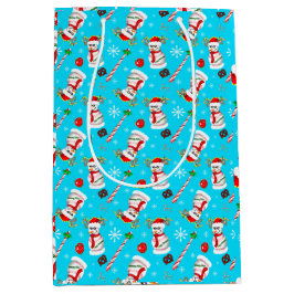 Baseball Snowman Weihnachtsfeier Muster Mittlere Geschenktüte