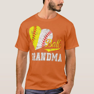 Baseball Softball Ball Herz Großmütter Tag T-Shirt