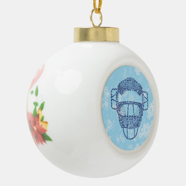 Baseball Softball Catcher's Mask Ornament (Links)