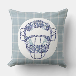 Baseball Softball Catchers Maske Calligram Pillow Kissen