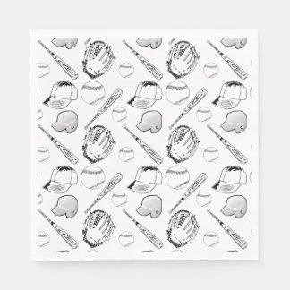 Baseball/Softball Collage Napkins Serviette