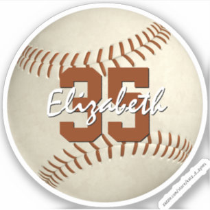 Baseball Softball Custom Cut Vinyl Aufkleber