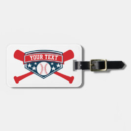 Baseball-Softball-Emblem personifizieren Gepäckanhänger