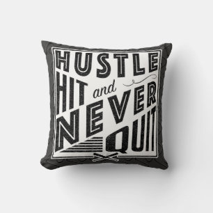 Baseball Softball Hustle Hit Name & Number Cushion Kissen
