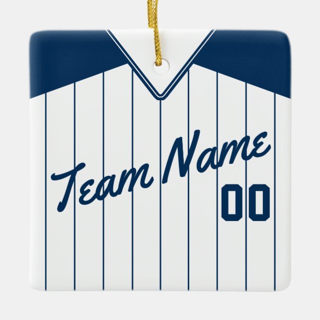 Baseball Softball Jersey Personalisiertes Ornament (Vorderseite)