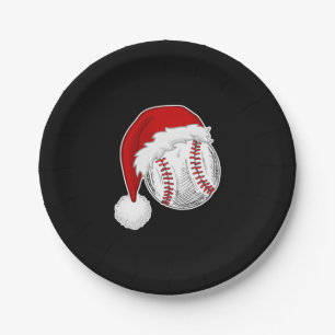 Baseball, Softball-Liebhaber - Xmas Weihnachtsmann Pappteller