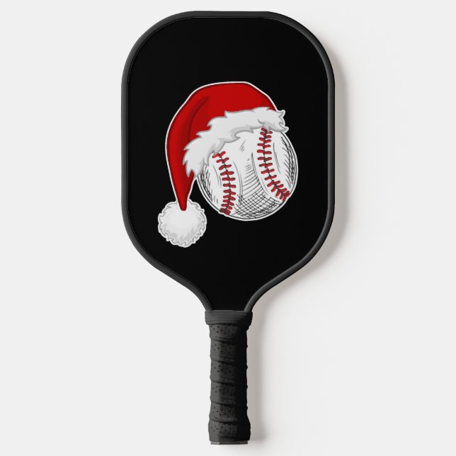 Baseball, Softball-Liebhaber - Xmas Weihnachtsmann Pickleball Schläger (Vorderseite)
