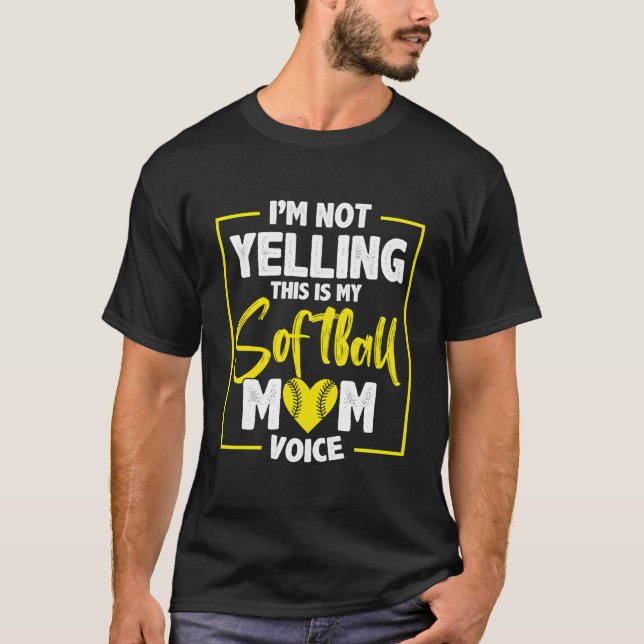 Baseball Softball-Mama T-Shirt (Vorderseite)