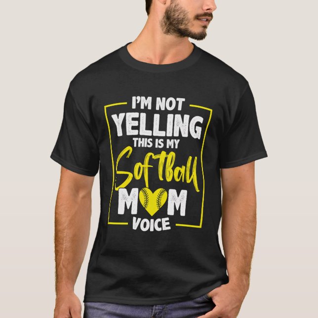 Baseball Softball-Mama T-Shirt (Vorderseite)