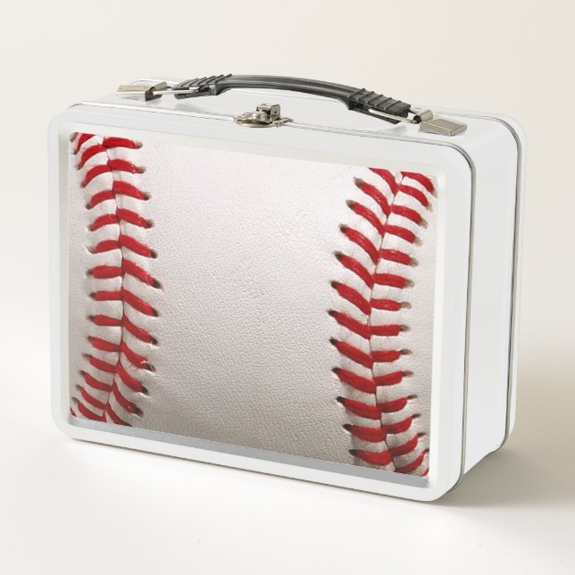 Baseball Softball Metall Brotdose (Vorderseite)