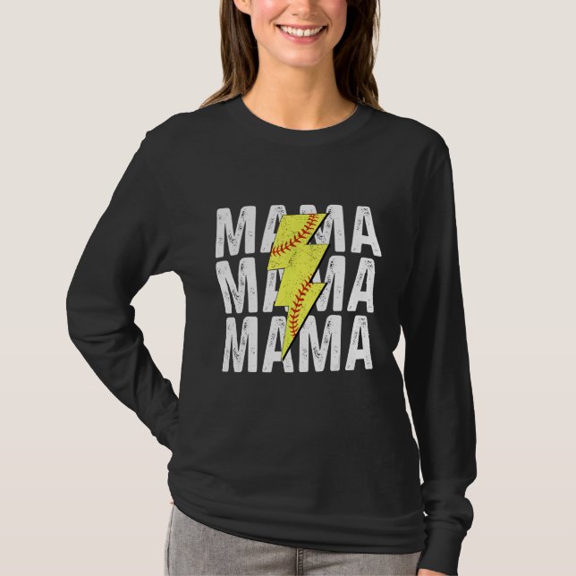 Baseball Softball Mom Life Game Day Mama Mothers D T-Shirt (Vorderseite)