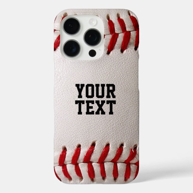 Baseball Softball Nähen Benutzerdefinierter Text Case-Mate iPhone Hülle (Rückseite)