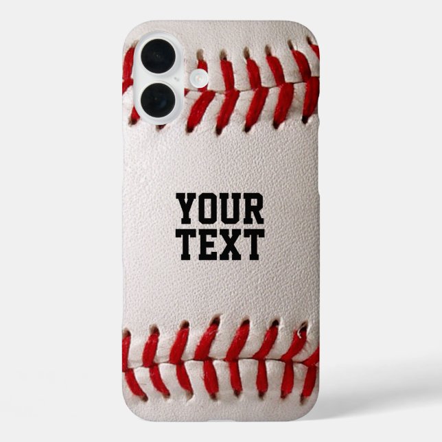 Baseball Softball Nähen Benutzerdefinierter Text Case-Mate iPhone Hülle (Rückseite)