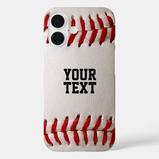 Baseball Softball Nähen Benutzerdefinierter Text Case-Mate iPhone Hülle (Rückseite)