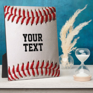 Baseball Softball Nähen Benutzerdefinierter Text Fotoplatte