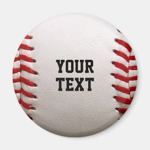 Baseball Softball Nähen Benutzerdefinierter Text Magnet