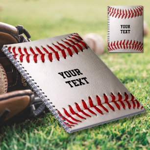 Baseball Softball Nähen Benutzerdefinierter Text Notizblock