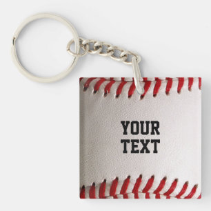 Baseball Softball Nähen Benutzerdefinierter Text Schlüsselanhänger