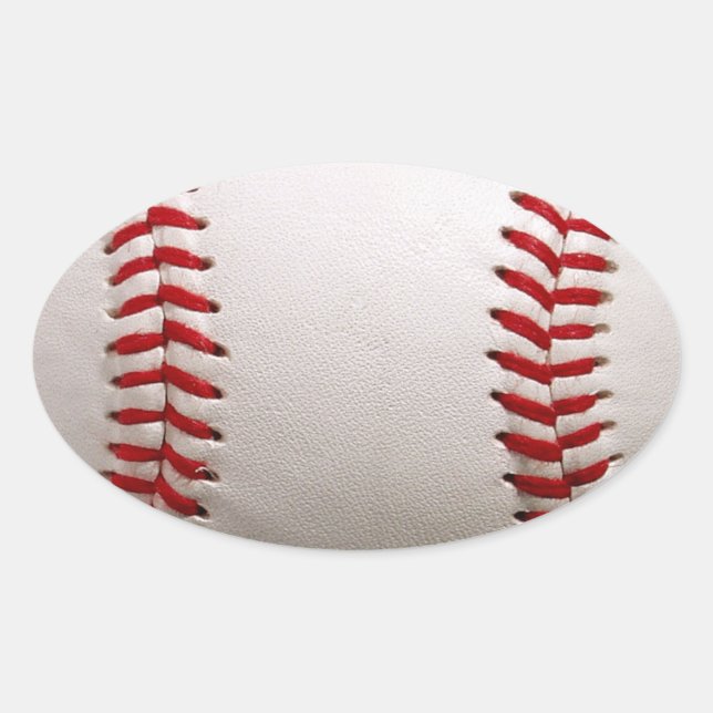 Baseball Softball Ovaler Aufkleber (Vorderseite)