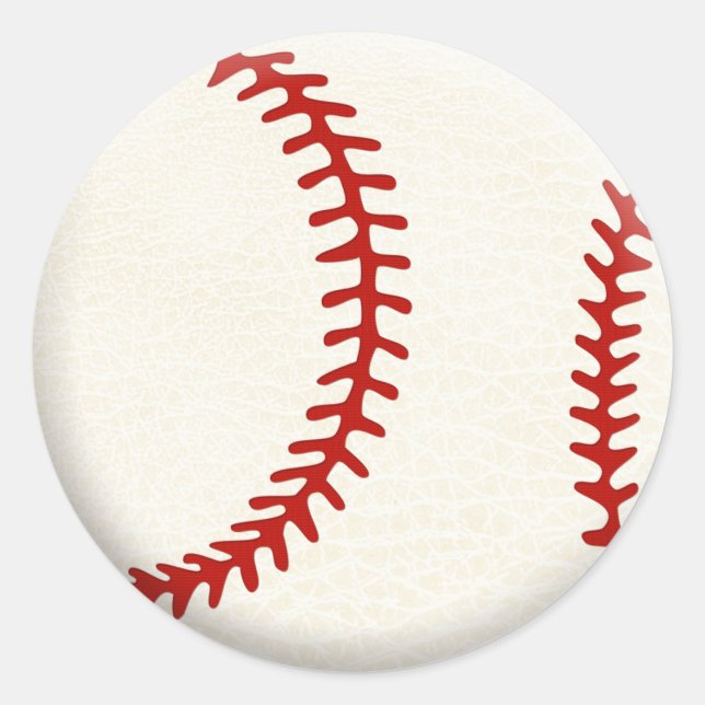 Baseball/Softball-Round-Stickers Runder Aufkleber (Vorderseite)