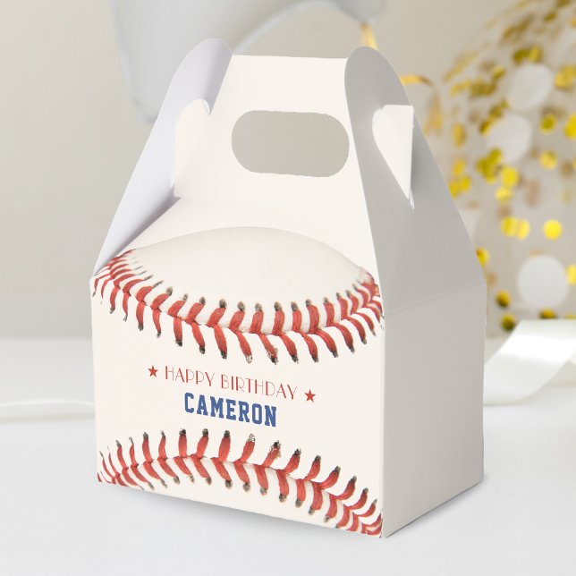 Baseball Softball Sport Happy Geburtstag Party Geschenkschachtel (Baseball Softball Sport Happy Birthday Party Favor Box)