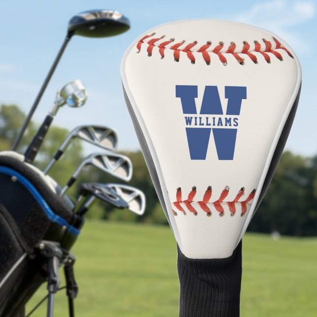 Baseball Softball Sport Name Initial Monogram Golf Headcover (Baseball Softball Sport Name Initial Monogram Golf Head Cover)
