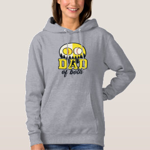 Baseball Softball Vater von Beiden Vintage Vektor  Hoodie