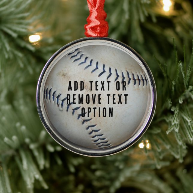Baseball Softball Weihnachten Ornament Aus Metall (Baum)