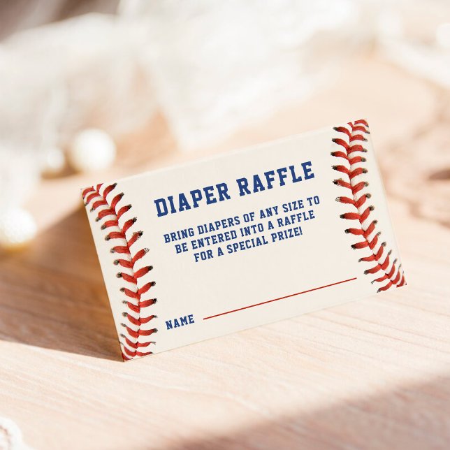 Baseball Softball-Windeln Raffle Baby-Dusche Begleitkarte (Baseball Softball Diaper Raffle Baby Shower Enclosure Card)