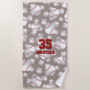 Baseball-Softballmuster personalisiert Strandtuch