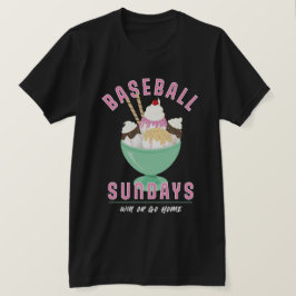 Baseball Sonntags Eiscreme T - Shirt