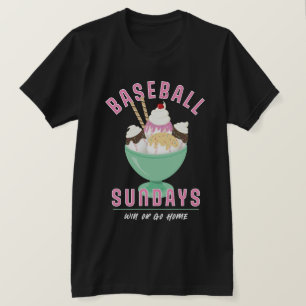 Baseball Sonntags Eiscreme T - Shirt