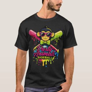 Baseball-Spaß mit lustigen Partytieren T-Shirt