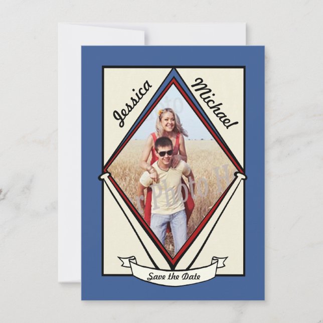 Baseball-Speichertermin Save The Date (Vorderseite)