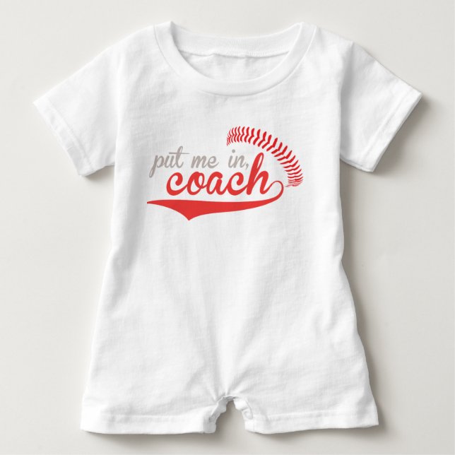 Baseball-Spielanzug Baby Strampler (Vorderseite)