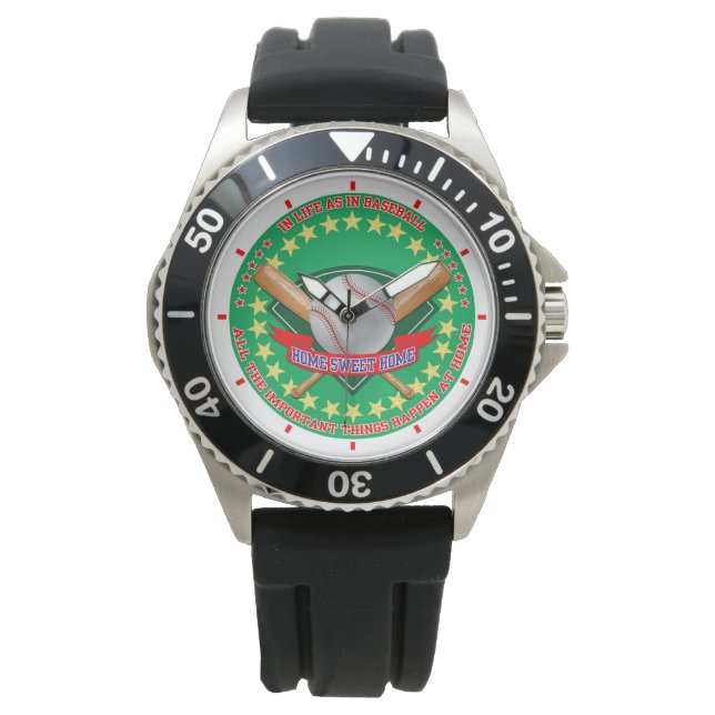 Baseball-Spieler, Baseball-Uhr Armbanduhr (Vorderseite)