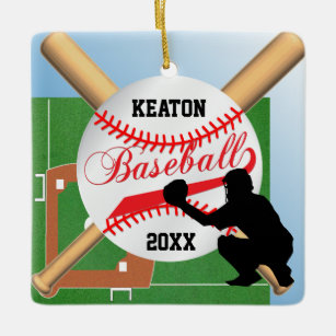 Baseball ⚾ Spieler (Catcher) Keramikornament