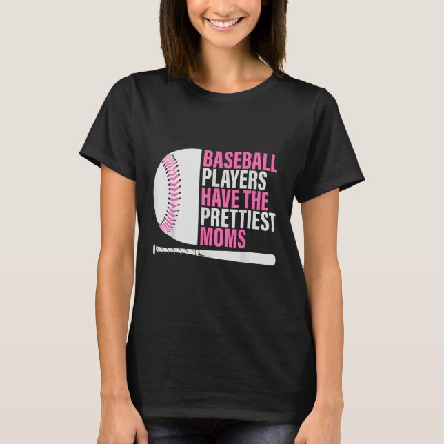 Baseball-Spieler haben die Hübschen Mamas Baseball T-Shirt (Vorderseite)