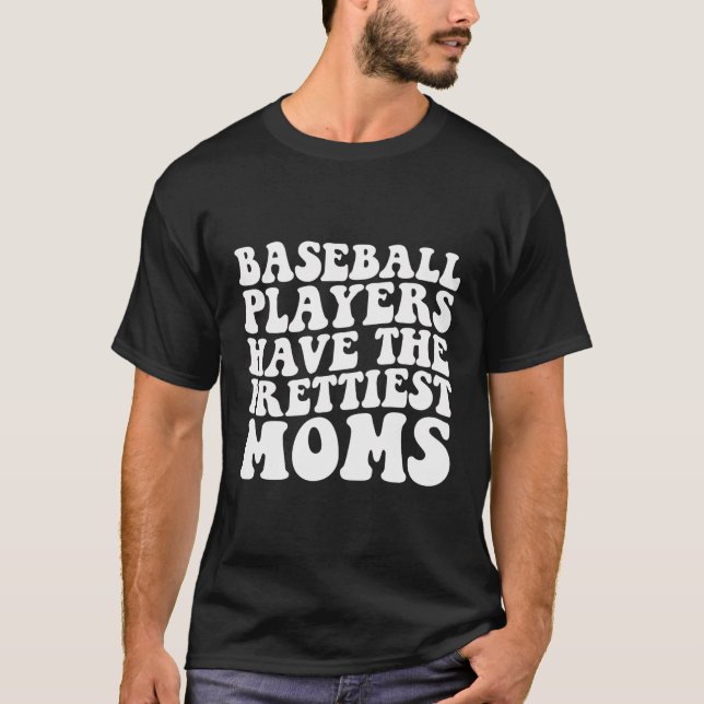 Baseball-Spieler haben die Hübschen Mamas Baseball T-Shirt (Vorderseite)