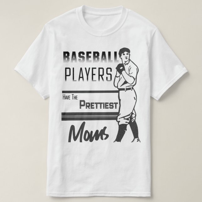 Baseball-Spieler haben die Hübschen Mamas T-Shirt (Design vorne)