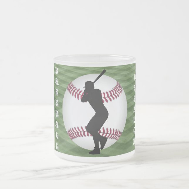 Baseball-Spieler im Baseball-Feld mit seinem Namen Mattglastasse (Mittel)